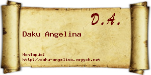 Daku Angelina névjegykártya